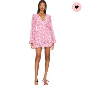 Clara Mini Dress in Pink Pamila Palms